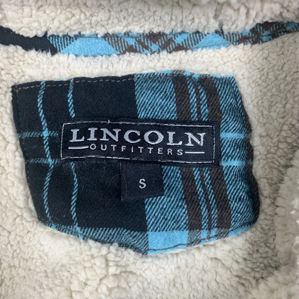Lincoln Outfitters Hooded Fleece Lined Jacket Men's Size S Heavy Warm